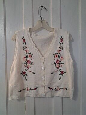 Unbranded Embroidered Sweater Vest